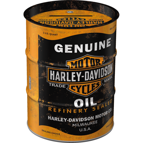 Spardose "HD Oil", Schwarz/Orange, 31507