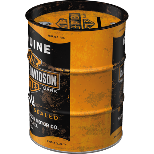 Spardose "HD Oil", Schwarz/Orange, 31507
