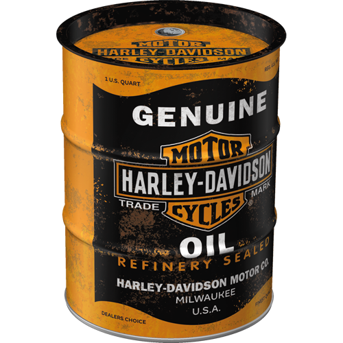 Spardose "HD Oil", Schwarz/Orange, 31507