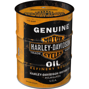 Spardose "HD Oil", Schwarz/Orange, 31507
