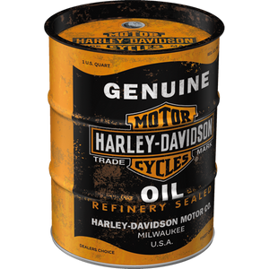 Spardose "HD Oil", Schwarz/Orange, 31507