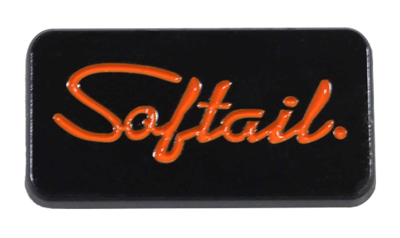 Pin Softail, Schwarz/Orange, 682608017705