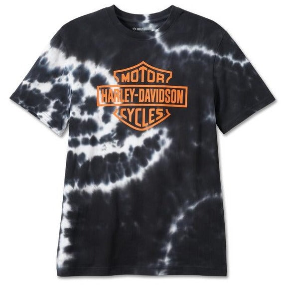 ♂  T-Shirt Batik, Schwarz/Weiß/Orange, 96044-24VM