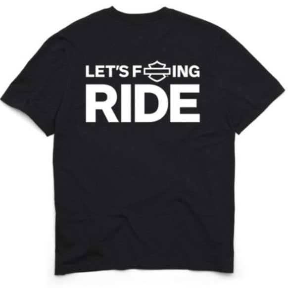 ♂ T-Shirt Let's F*ing Ride, Schwarz, 96656-25VM