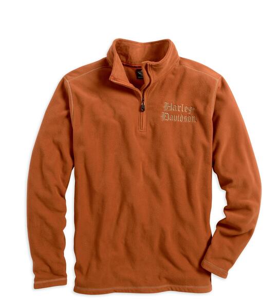 ♂ Fleece Pullover ¼ Zipper, Orange, 96746-15VM