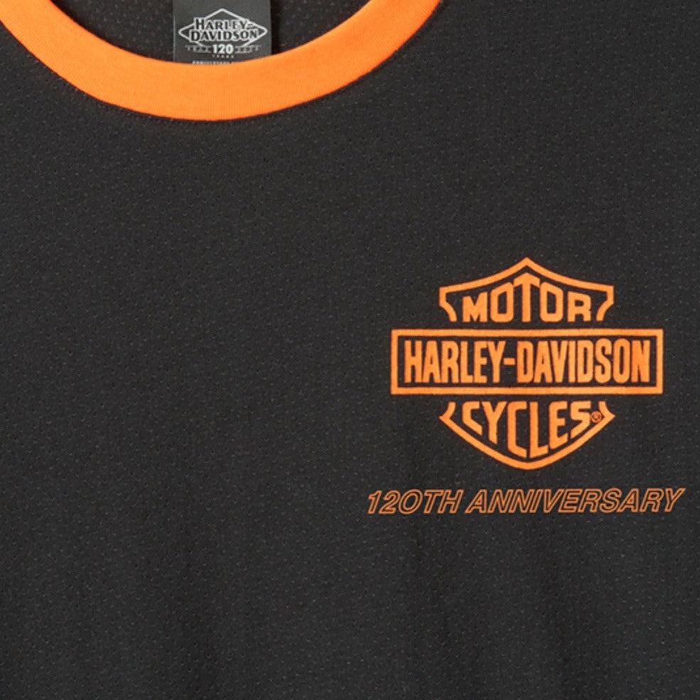 ♂  T-Shirt 120TH, Schwarz/Orange, 96834-23VM