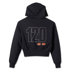 ♀ Zip Hoodie 120TH, Schwarz/Orange, 97550-23VW