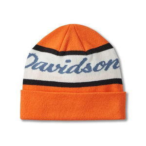 Beanie Mütze H-D, Orange, 97631-25VM