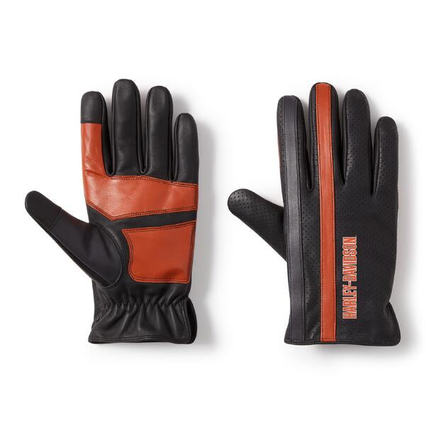 harley davidson handschuhe leder ♂ Handschuhe Leder, Schwarz/Orange, 97682-25VM – Online-Shop Motorrad Matthies / Harley-Davidson Tuttlingen