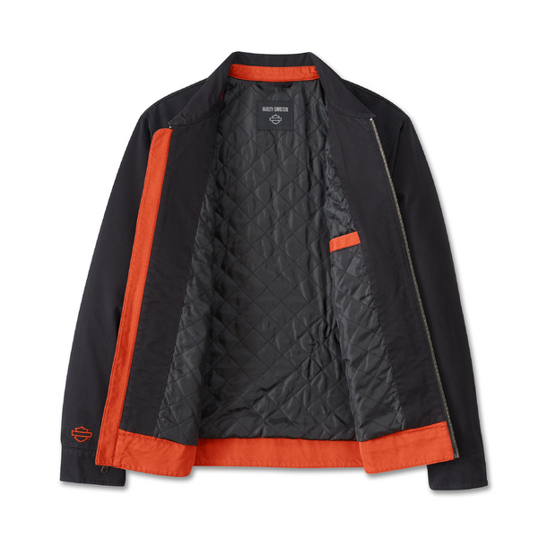 ♂  Freizeitjacke, Schwarz/Orange, 98403-24VM