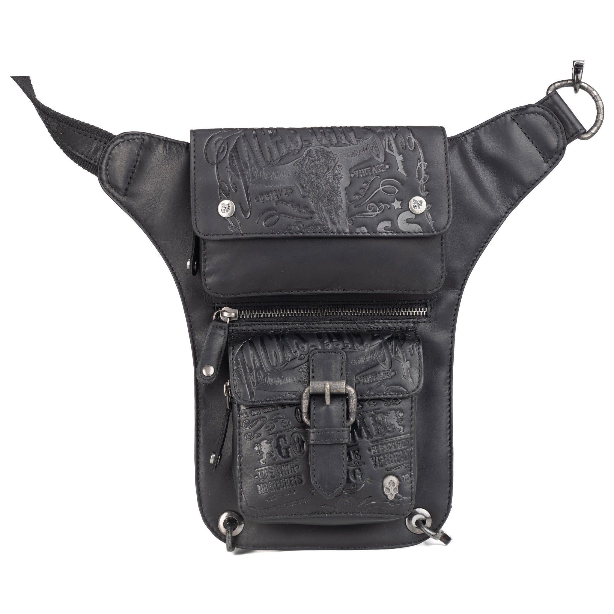 Beintasche Night, oilpulled black, LT54231-14