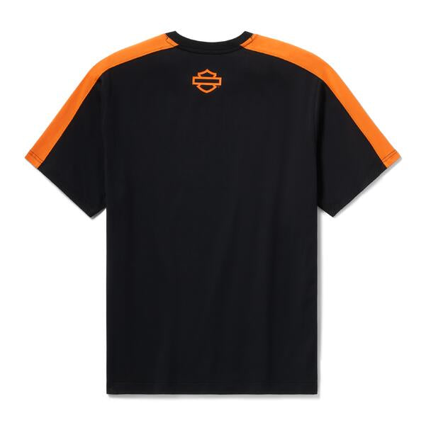 ♂ T-Shirt Coolmax, Schwarz/Orange, 96720-25VM