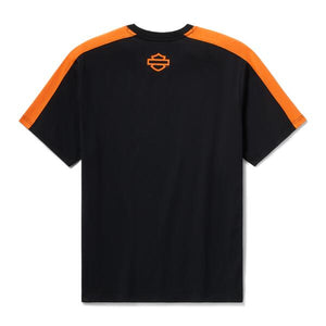 ♂ T-Shirt Coolmax, Schwarz/Orange, 96720-25VM