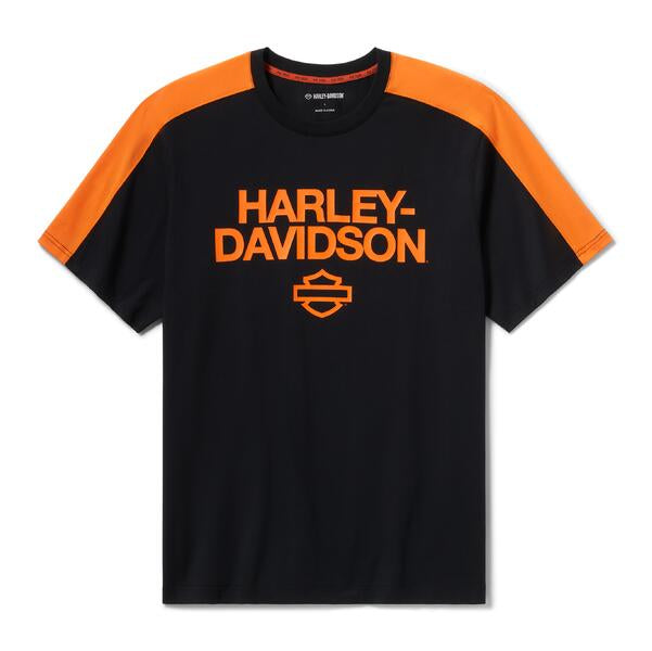 ♂ T-Shirt Coolmax, Schwarz/Orange, 96720-25VM
