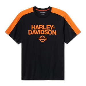 ♂ T-Shirt Coolmax, Schwarz/Orange, 96720-25VM