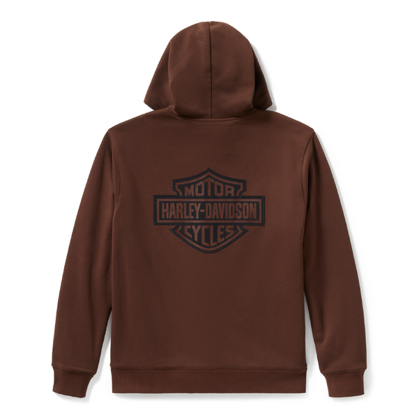 ♂ Gefütterter Zip Hoodie, Braun, 96784-25VM