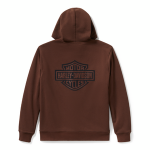♂ Gefütterter Zip Hoodie, Braun, 96784-25VM
