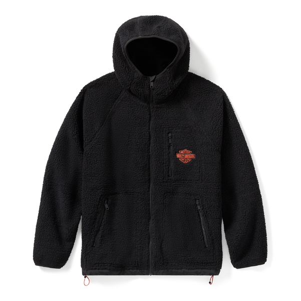 ♂ Zip Hoodie Kuschelig, Schwarz, 96785-25VM