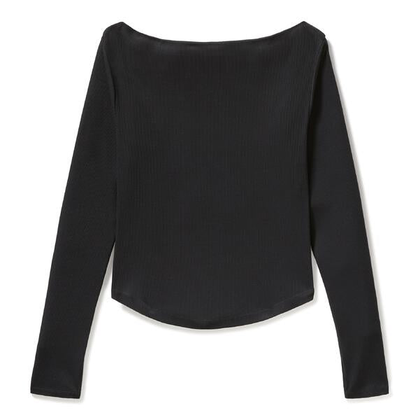 ♀ Longsleeve, Schwarz/Weiß, 96759-25VW