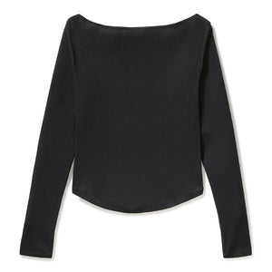 ♀ Longsleeve, Schwarz/Weiß, 96759-25VW