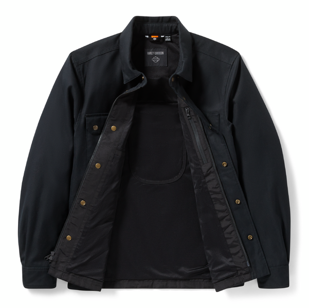 ♂ CE Motorradhemd, Schwarz, 97176-25VM