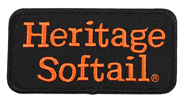Patch "Heritage Softail", Schwarz/Orange, 682608014582