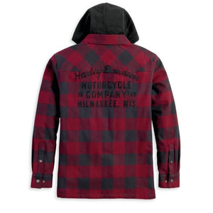 ♂ Hemdjacke Gefüttert, Rot/Schwarz, 96357-23VM