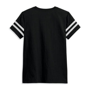 ♀  T-Shirt, Schwarz/Weiß, 96434-23VW