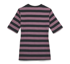 ♀  T-Shirt Stripes, Lila, 96456-22VW