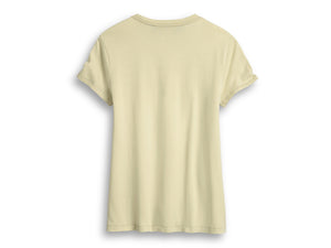 ♀ T-Shirt mit Brusttasche, Creme, 96291-20VW