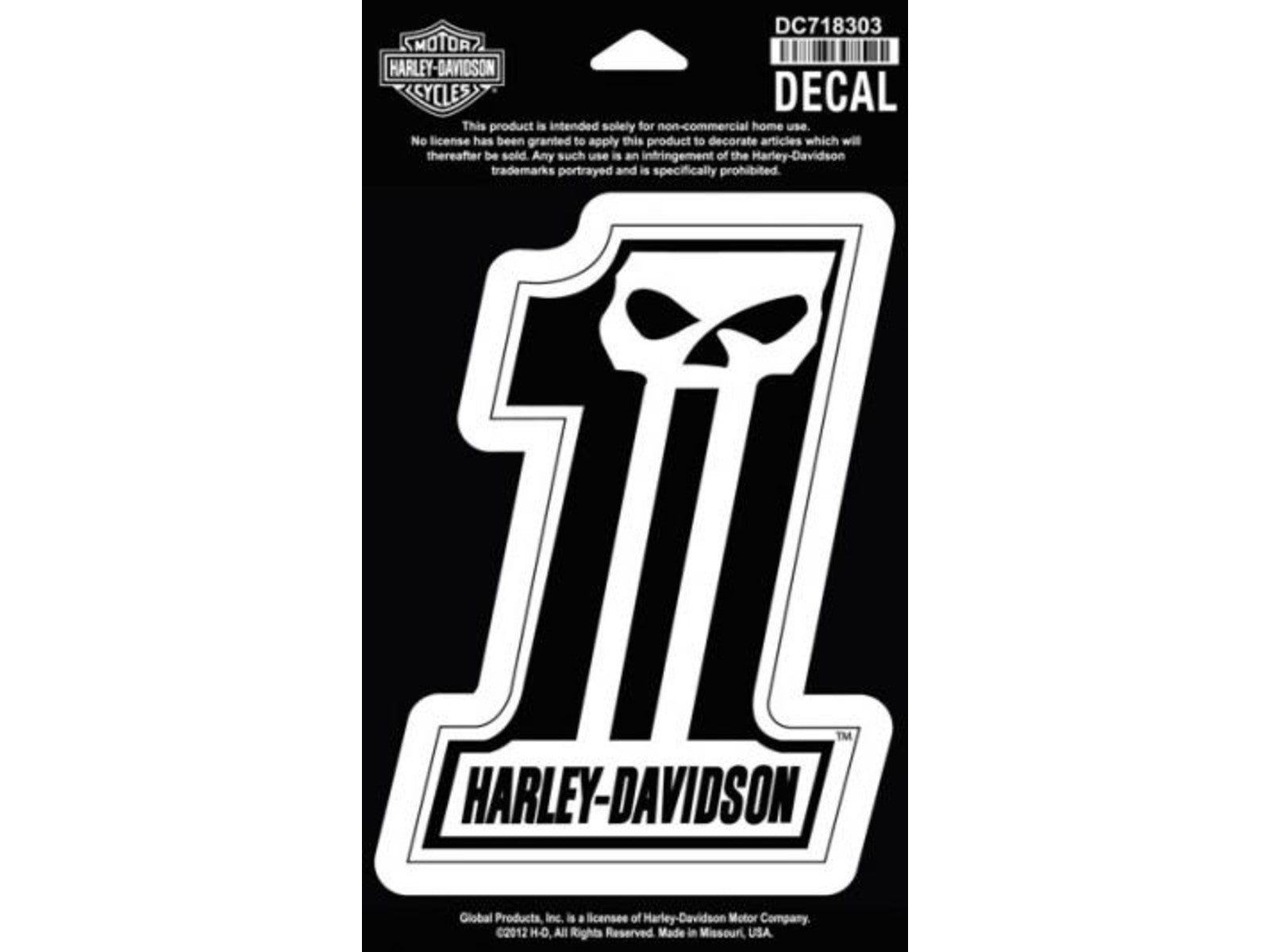 Aufkleber #1 Skull, DC718303 – Online-Shop Motorrad Matthies