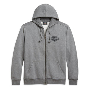 ♂ Zip Hoodie Klassisch, Hellgrau, 96250-21VM