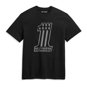 ♂ #1 T-Shirt, Schwarz, 96349-21VM